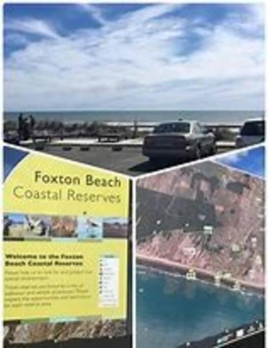 Relaxed Beach Retreat, Mod Family Friendly Bach Foxton Beach Exterior foto